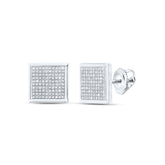 1.00 CTW DIA P3 MICRO-PAVE SQUARE EARRINGS